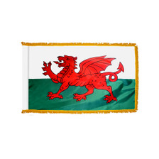 4X6' COL NYL-GLO WALES WELSH FLAG W/ FRINGE