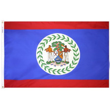 4X6' NYL-GLO BELIZE BELIZEAN FLAG 4X6' NYL-GLO BELIZE BELIZEAN FLAG