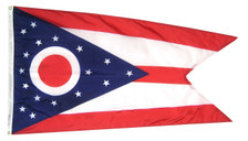 2X3'  NYL-GLO OHIO FLAG 2X3'  NYL-GLO OHIO FLAG