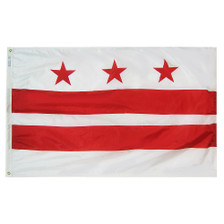 2X3' NYL-GLO DISTRICT OF COLUMBIA WASHINGTON DC FLAG