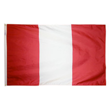 12X18'' NYL-GLO PERU CIVIL PERUVIAN FLAG