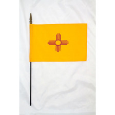 8X12 IN EB NEW MEXICO MEXICAN NM US STATE FLAG MTD - 150141