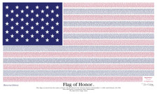 3X5 FT P/C FLAG OF HONOR MEMORIAL EDIT - 2832