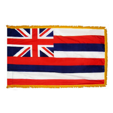 3X5' COL NYL-GLO HAWAII FRINGE FLAG