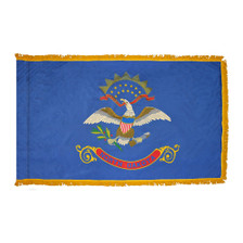 3X5' COL NYL-GLO NORTH DAKOTA FRINGE FLAG