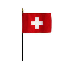 4X6 IN EB SWITZERLAND SWISS FLAG MTD 12PK - 213897