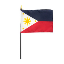 4X6 IN EB PHILIPPINES FILIPINO PINOY PINAY FLAG MTD 12PK - 210111