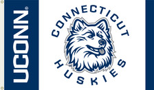 3X5 FT POLY CONNECTICUT HUSKIES FLAG - 2725