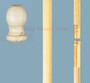 C8X 8 FT X 1-3/8 IN WD POLE W/BALL 6PK - 532120