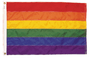 Annin Empire Rainbow Flag 8x12" in. w/ 18 Spear Tip Staff - 380115