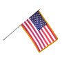 Annin Empire Brand 16x24" US Flag w/Fringe on Staff - 12 Pack - 44300