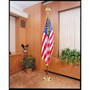 5X8 FT LARGE INDOOR COLONIAL NYL-GLO US FLAG SET 58XN - 31700