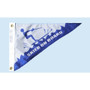 10X15 IN NYL-GLO SKIER ON BOARD PENNANT - 253620