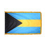 3X5' COL NYL-GLO BAHAMAS BAHAMIAN W/FRINGE FLAG