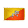 3X5' COL NYL-GLO BHUTAN BHUTANESE W/FRINGE FLAG