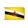 3X5' COL NYL-GLO BRUNEI BRUNEIAN W/FRINGE FLAG
