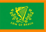 3X5' COL NYL-GLO ERIN GO BRAGH IRISH AMERICAN W/FRINGE FLAG