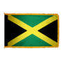 3X5' COL NYL-GLO JAMAICA JAMAICAN W/FRINGE FLAG