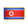 3X5' COL NYL-GLO NORTH KOREA KOREAN W/FRINGE FLAG