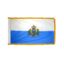 3X5' COL NYL-GLO SAN MARINO GOVERNMENT SAMMARINESE W/FRINGE FLAG