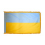 3X5' COL NYL-GLO UKRAINE UKRAINIAN W/FRINGE FLAG