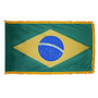4X6' COL NYL-GLO BRAZIL BRAZILIAN FLAG W/FRINGE FLAG