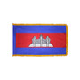 4X6' COL NYL-GLO CAMBODIA CAMBODIAN W/FRINGE FLAG
