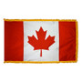 4X6' COL NYL-GLO CANADA CANADIAN W/FRINGE FLAG