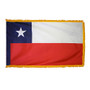 4X6' COL NYL-GLO CHILE CHILEAN W/FRINGE FLAG