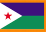 4X6' COL NYL-GLO DJIBOUTI DJIBOUTIAN W/FRINGE FLAG