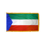 4X6' COL NYL-GLO EQUATORIAL GUINEA CIVIL GUINEAN W/FRINGE FLAG