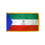 4X6' COL NYL-GLO EQUATORIAL GUINEA GOVERNMENT GUINEAN W/FRINGE FLAG