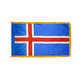 4X6' COL NYL-GLO ICELAND ICELANDER W/FRINGE FLAG