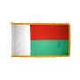 4X6' COL NYL-GLO MADAGASCAR MADAGASCAN MADAGASCARIAN MALAGASY W/FRINGE FLAG