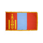 4X6' COL NYL-GLO MONGOLIA MONGOLIAN W/FRINGE FLAG