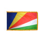 4X6' COL NYL-GLO SEYCHELLES FRANCO SEYCHELLOIS CREOLE W/FRINGE FLAG