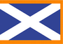 4X6' COL NYL-GLO SCOTLAND ST SAINT ANDREWS CROSS SCOTTISH W/FRINGE FLAG