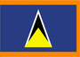 4X6' COL NYL-GLO ST LUCIA LUCIAN W/FRINGE FLAG