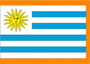 4X6' COL NYL-GLO URUGUAY URUGUYAN FLAG W/ FRINGE