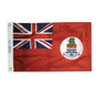 12X18 IN CAYMAN ISLAND ENSIGN RED FLAG WITH WHITE DISC - 191363
