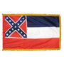 3X5' COL NYL-GLO MISSISSIPPI FRINGE FLAG