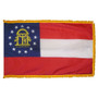 3X5' COL NYL-GLO GEORGIA 2003 FRINGE FLAG