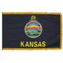 3X5' COL NYL-GLO KANSAS FRINGE FLAG