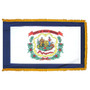 3X5' COL NYL-GLO WEST VIRGINIA FRINGE FLAG