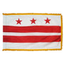 3X5' COL NYL-GLO DISTRICT OF COLUMBIA WASHINGTON DC FRINGE FLAG
