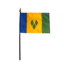 4X6 IN EB ST VINCENT GRENADINES VICENTIAN VINCIES FLAG MTD 12PK - 210131