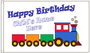 3X5 FT NYLON HAPPY BIRTHDAY TRAIN FLAG PERSONALIZED - 1089717