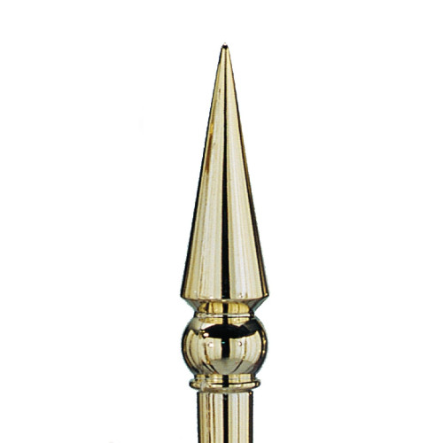 85G 8 IN BRASS PLATED ROUND SPEAR - 607356