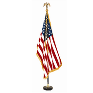 MAHOGANY INDOOR US FLAG SET 35X-SIG - 1083671