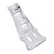 White Aluminum EWC Bracket for 1" Inch Diameter Flagpole Flag Pole - 310135